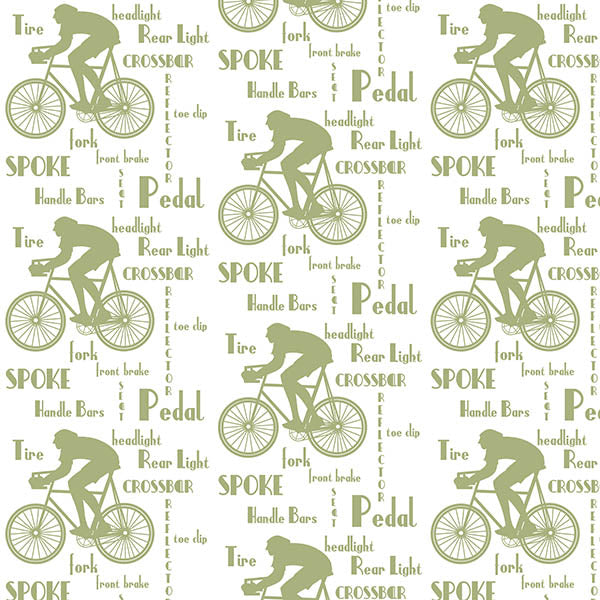 Cyclist Wallpaper (olive-green) by ATADesigns
