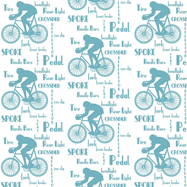 Cyclist Wallpaper (soft-blue-green) by ATADesigns