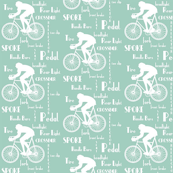 Cyclist Wallpaper (spearmint) by ATADesigns