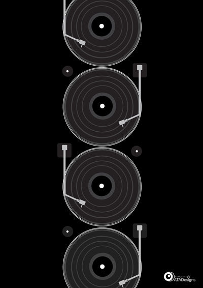 Decks Retro Art Print (bkacj-grey)