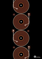 Decks Retro Art Print (brown)