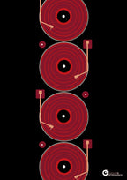 Decks Retro Art Print (red)