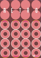 Dotty Retro Art Print (pink)