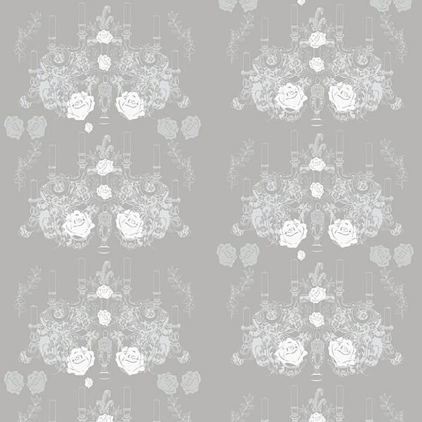 Elizabeth Rose Wallpaper (grey) by ATADesigns
