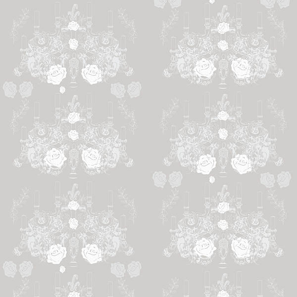 Elizabeth Rose Wallpaper (pale-grey) by ATADesigns