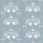 Elizabeth Rose Wallpaper (soft-blue-grey) by ATADesigns