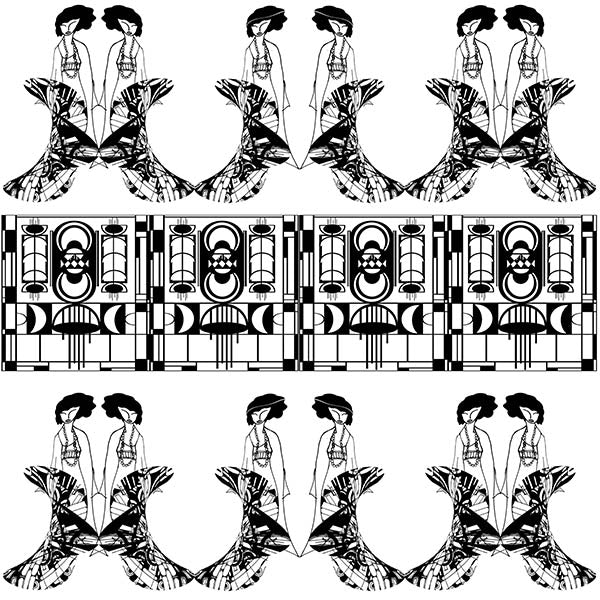 Enchanting Lilly Art Deco Wallpaper by ATADesigns