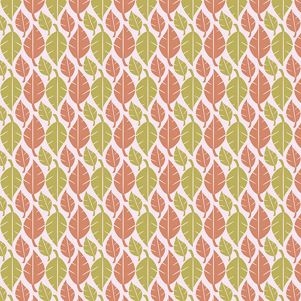 Fallen Leaves Wallpaper (peach-n-lime-green) by ATADesigns