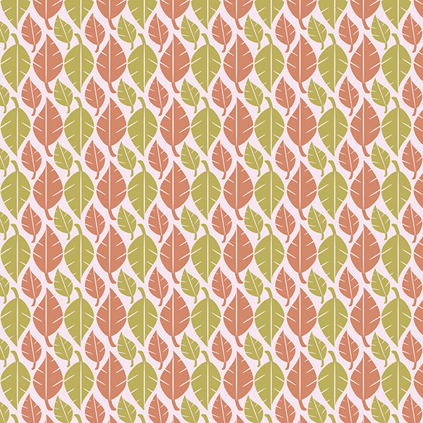 Fallen Leaves Wallpaper (peach-n-lime-green) by ATADesigns