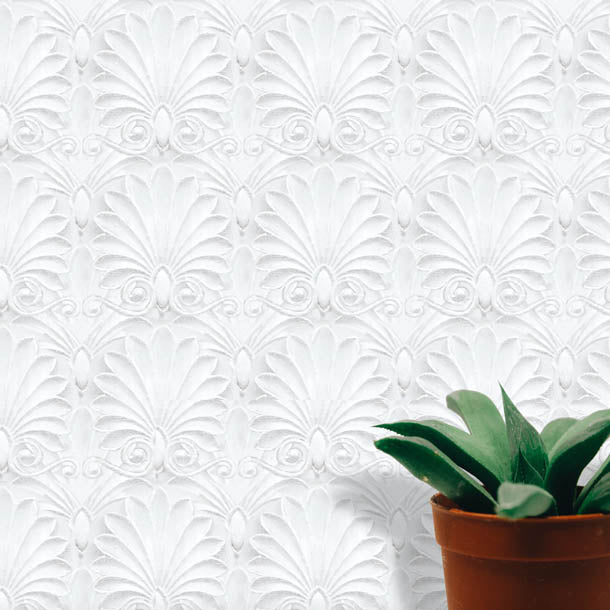Fans of Stone Wallpaper (white) by ATADesigns