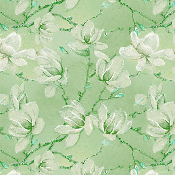 Floral Blossom Wallpaper 2 (green) by ATADesigns