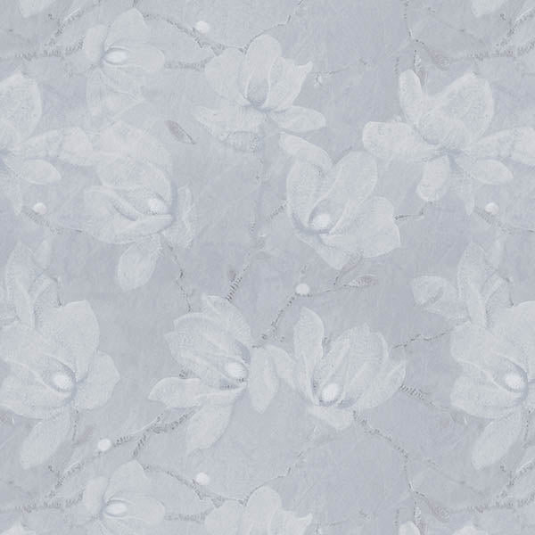 Floral Blossom Wallpaper (soft-stone-grey) by ATADesigns