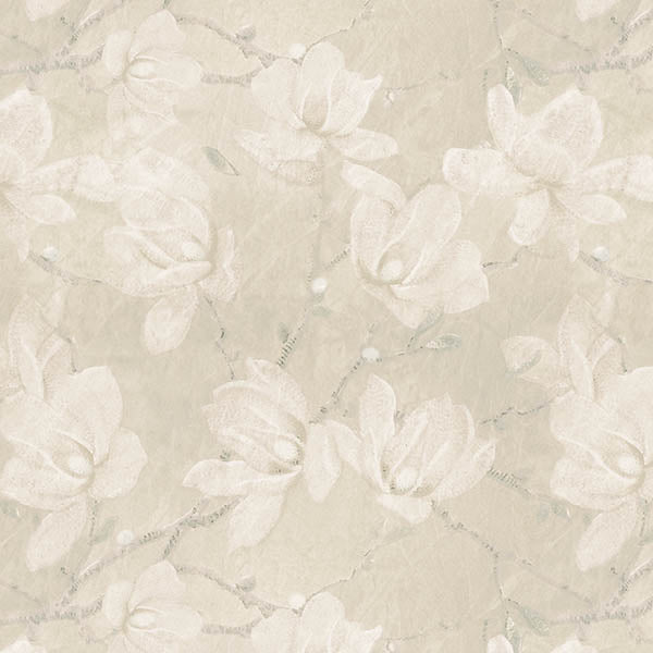 Floral Blossom Wallpaper (warm-cream) by ATADesigns