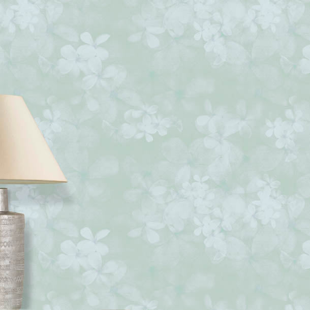 Floral Mist Wallpaper (pale-green) by ATADesigns