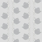 Floral Teapot Wallpaper (light-grey) by ATADesigns