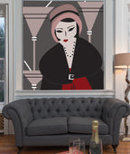 Florence Art Deco Mural (chic-pink)