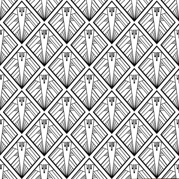 Geometric Art Deco Wallpaper (original) by ATADesigns
