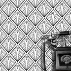 Geometric Art Deco Wallpaper (original) by ATADesigns