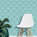 Geometric Wallpaper (pastel-blue-light) by ATADesigns
