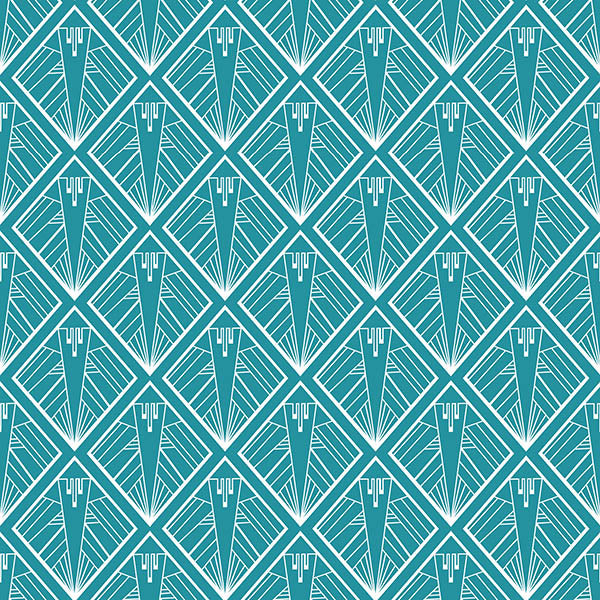 Geometric Wallpaper (pastel-turquoise-blue) by ATADesigns