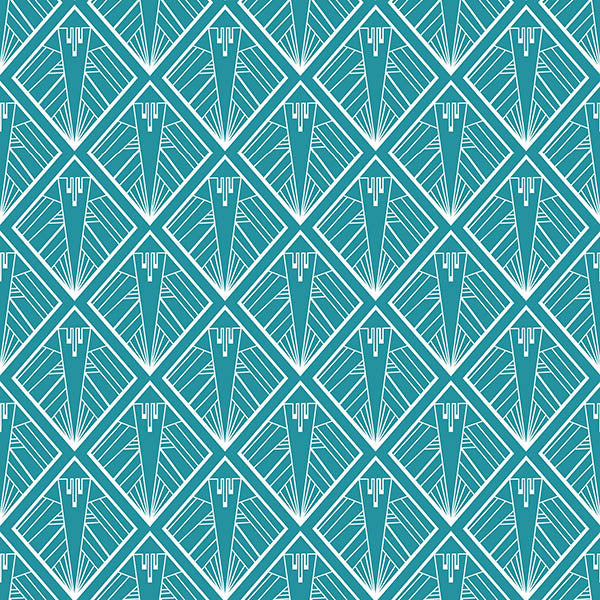 Geometric Wallpaper (pastel-turquoise-blue) by ATADesigns