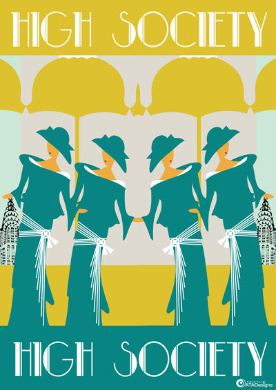 High Society Art Deco Art Print 2