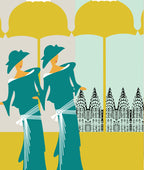 High Society Art Deco Mural