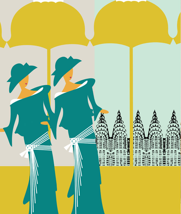 High Society Art Deco Mural