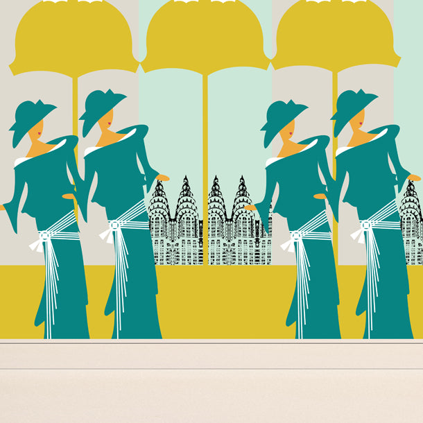 High Society Art Deco Mural