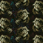 Kews Dramatic Roses Wallpaper (vintage-green) by ATADesigns