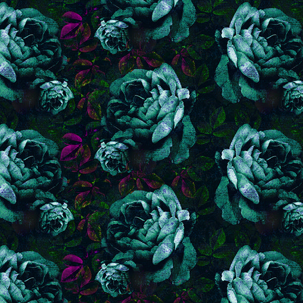 Kews Dramatic Roses Wallpaper (green) by ATADesigns