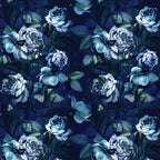 Kews Ghost Roses Wallpaper (blue-velvet) by ATADesigns