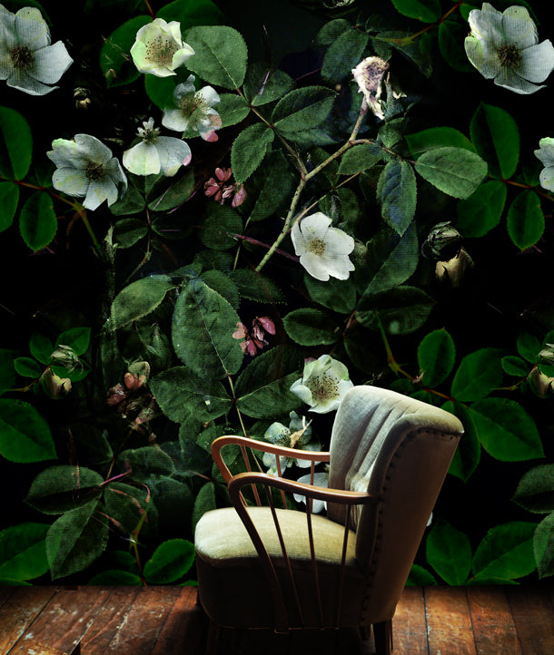 Kews Leafy Forals (green with a hint of pink)