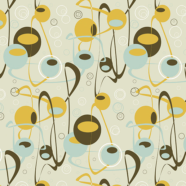 La Fete Wallpaper 2 (mustard) by ATADesigns