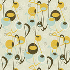 La Fete Wallpaper 2 (mustard) by ATADesigns