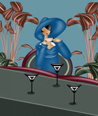 Lady Helena Art Deco Mural