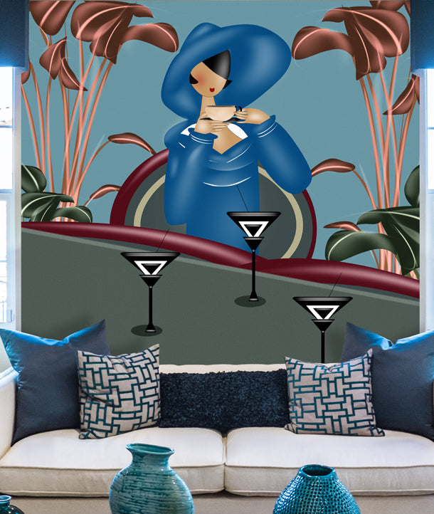 Lady Helena Art Deco Mural