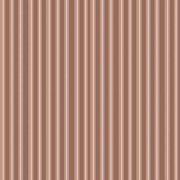 Leaf Drop Stripes Wallpaper (brown) by ATADesigns