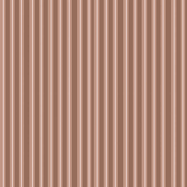 Leaf Drop Stripes Wallpaper (brown) by ATADesigns