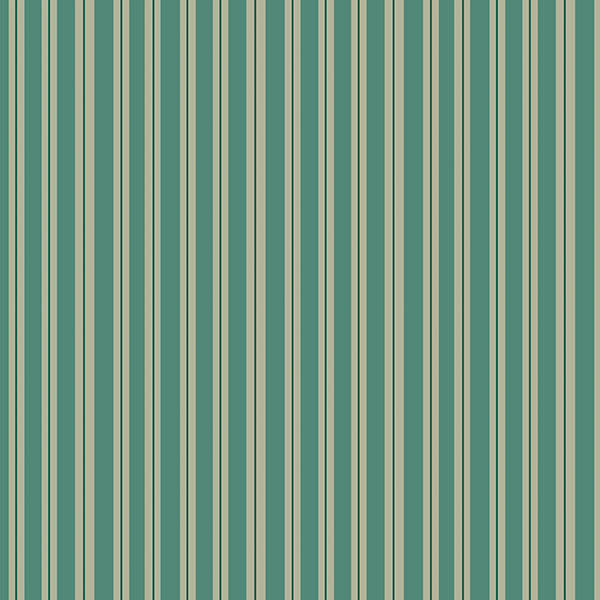 Leaf Drop Stripes Wallpaper (vintage-blue-green) by ATADesigns