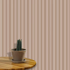 Leaf Drop Stripes Wallpaper (vintage-light-brown)