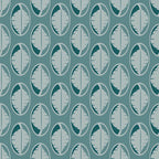 Leaves Drop Wallpaper (blue-green) by ATADesigns