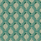 Leaves Drop Wallpaper (vintage-blue-green) by ATADesigns