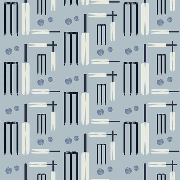 Lets Play Cricket Wallpaper (blue) by ATADesigns