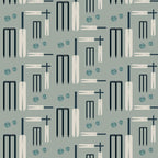 Lets Play Cricket Wallpaper (grey-green) by ATADesigns