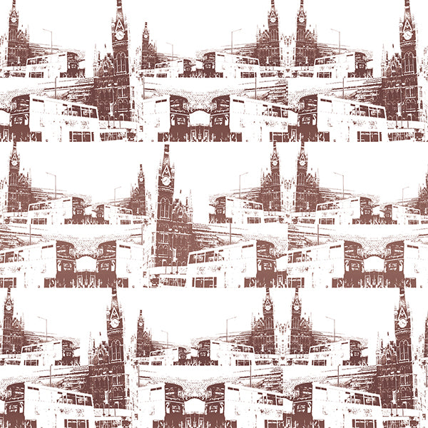 London City Wallpaper (dark/brown) by ATADesigns