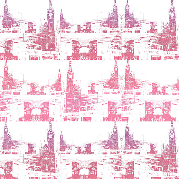 London City Wallpaper (pink) by ATADesigns