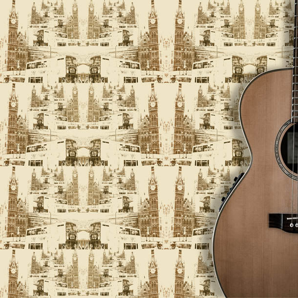 London City Wallpaper (vintage) by ATADesigns