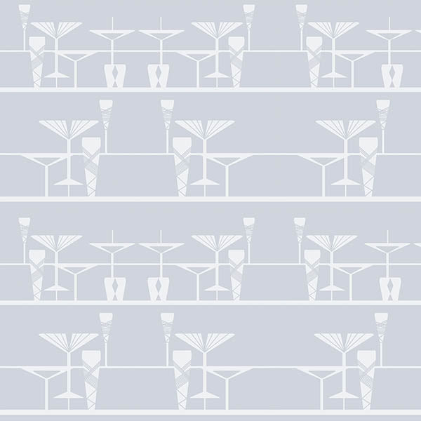 Manhattan Bar Art Deco Wallpaper (grey)) by ATADesigns