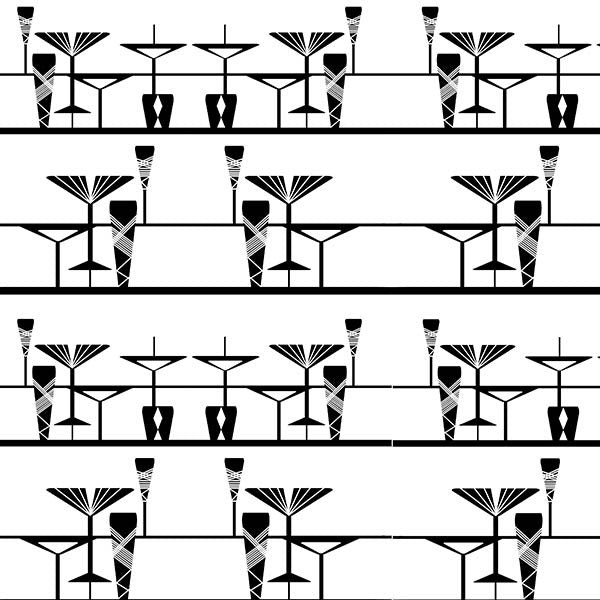 Manhattan Bar Art Deco Wallpaper by ATADesigns